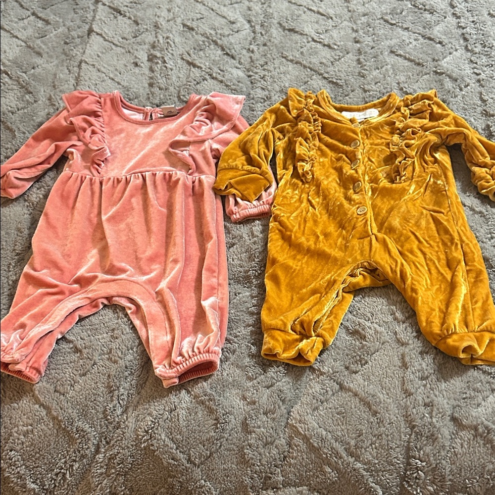 Pink and Yellow Gold Kids One Piece Jumpers